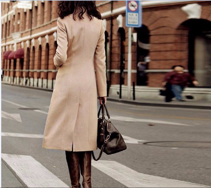 New-Style-elegant-stand-collar-slim-long-overcoat-women39s-black-camel-fashion-autumn-winter-single--32712451693