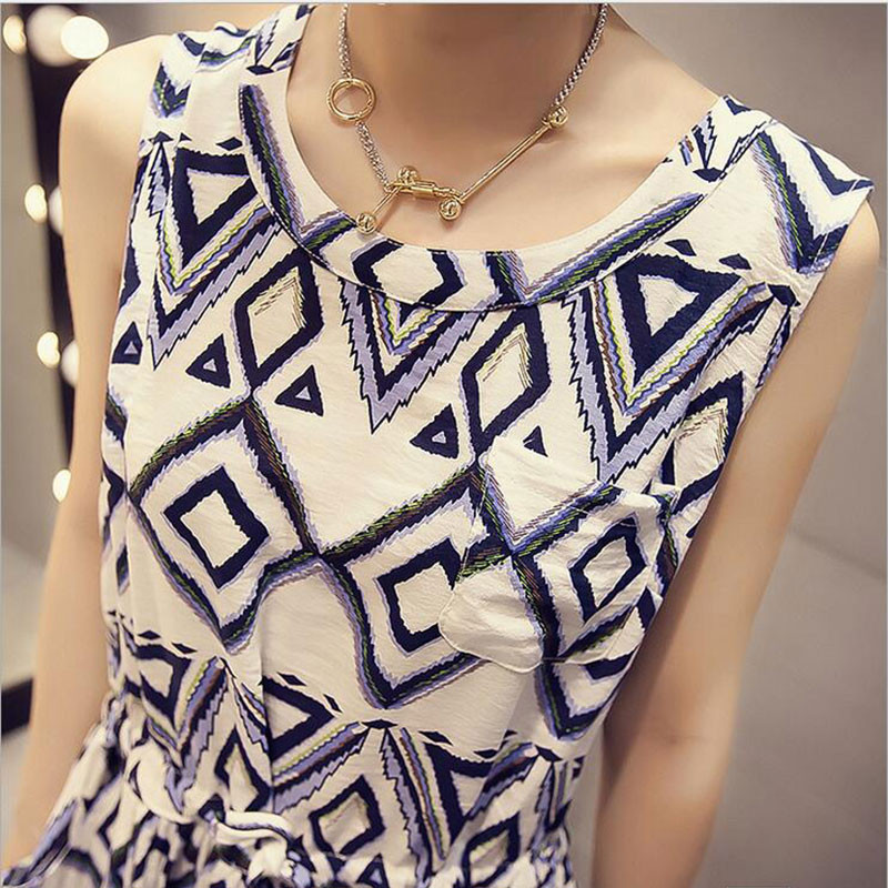 New-Stylish-2016-Summer-Women-Dress-Sleeveless-Collect-Waist-With-Packet-Slim-Dresses-Casual-Print---32689871260