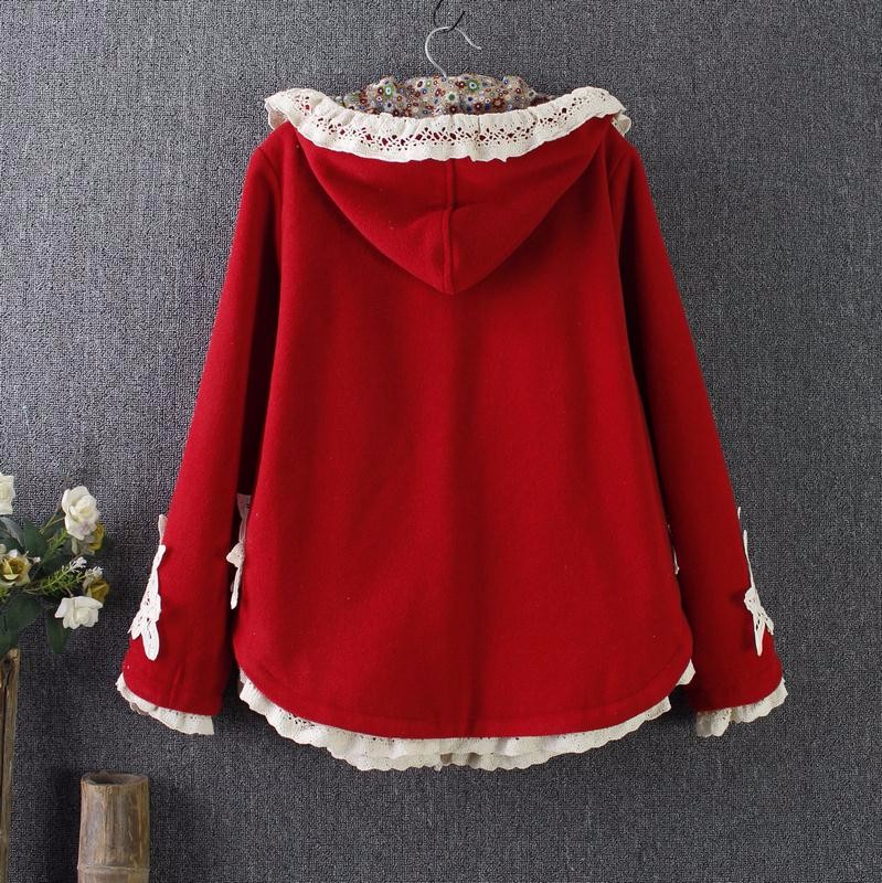 New-Winter-Women-Jacket-Japanese-Style-Mori-Girl-Flower-Lace-Patchwork-Long-Sleeve-Hooded-Wool-Plus--32764335929