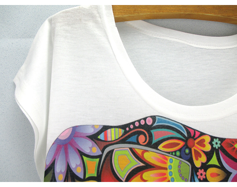 New-fashion-Flower-Elephant-printed-t-shirts-women-summer-dresses-2016-novelty-design-casual-top-tee-32621857338