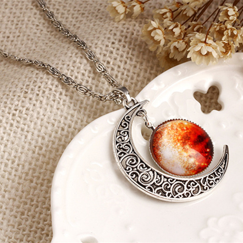 New-fashion-Moon-Statement-Necklace-Glass-Galaxy-metal-pendant-necklaces-necklace-Sweater-chain-Deco-32623717518