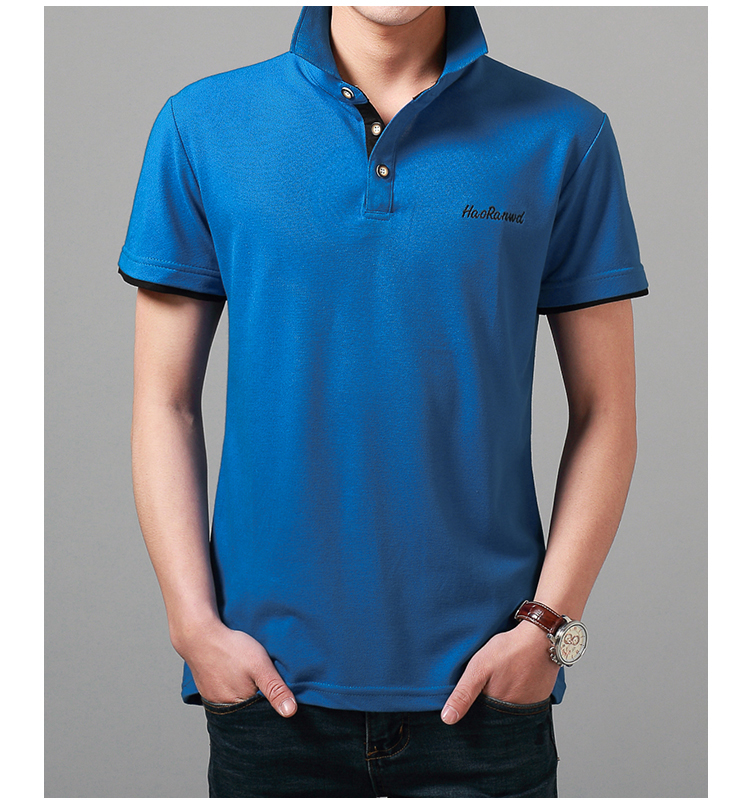 New-summer-men-t-shirt-Casual-turn-down-collar-short-sleeve-t-shirt-men-Comfortable-tshirt-Solid-col-32793360415