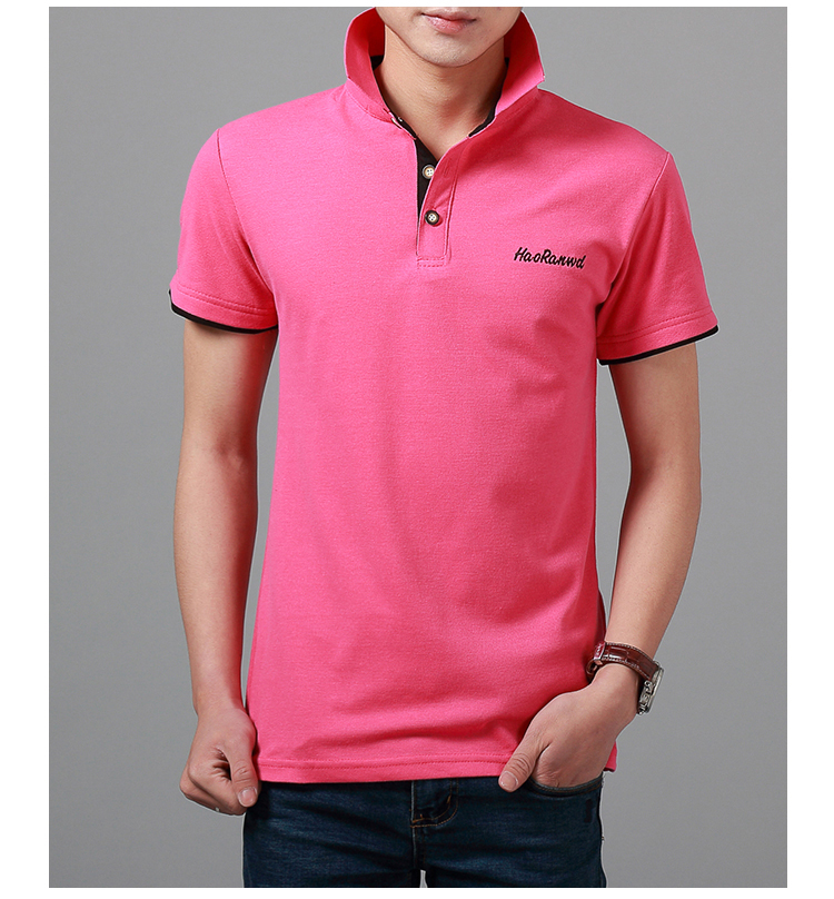 New-summer-men-t-shirt-Casual-turn-down-collar-short-sleeve-t-shirt-men-Comfortable-tshirt-Solid-col-32793360415