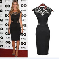 Newest-Womens39-Elegant-Summer-Sleeveless-Square-Collar-Back-Full-Zipper-Bodycon-Knee-Length-Party-P-1317769229