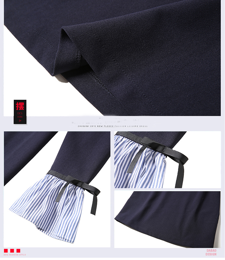 Nkandby-5XL-4XL-XXXL-Plus-size-Women-Clothing-Autumn-Fashion-Slim-O-neck-Flare-sleeve-Bow-A-line-Ove-32789263377