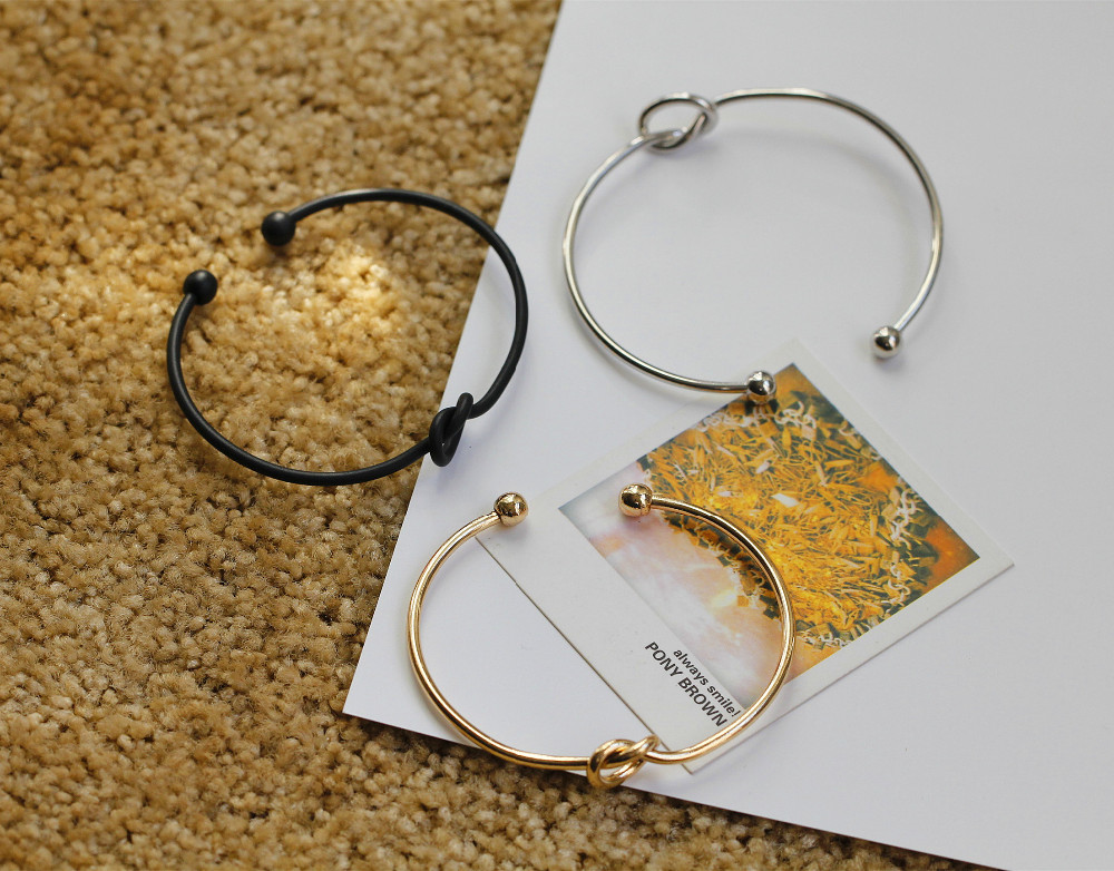 Original-design-very-simple-about-pure-copper-casting-love-knot-knot-open-metal-bangle-bracelet-love-32584741316