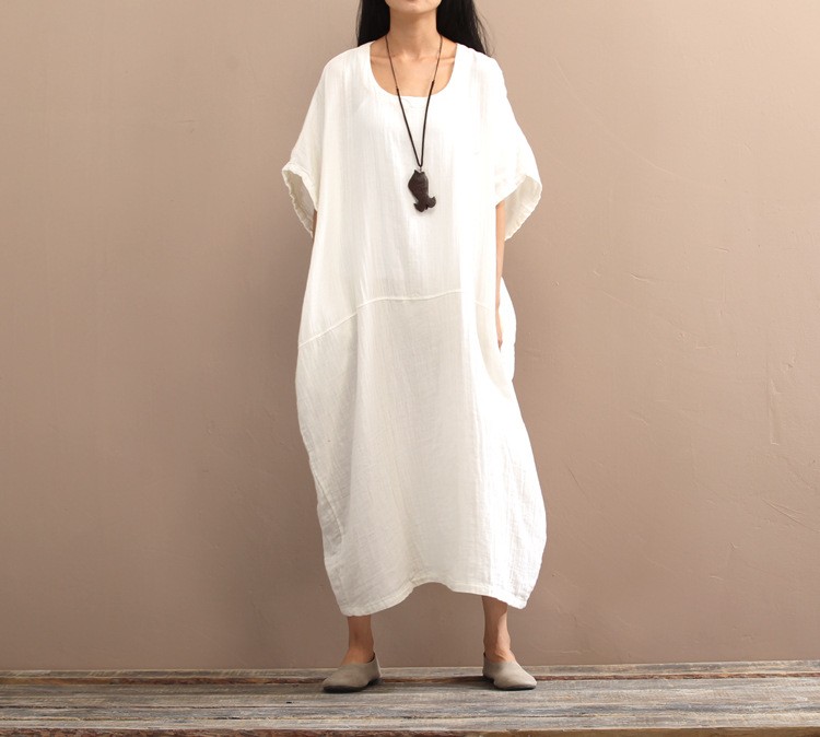Original-vintage-loose-solid-colors-cotton-linen-dress-for-female-summer-long-gown-amp-robe-dress-pl-32684397476