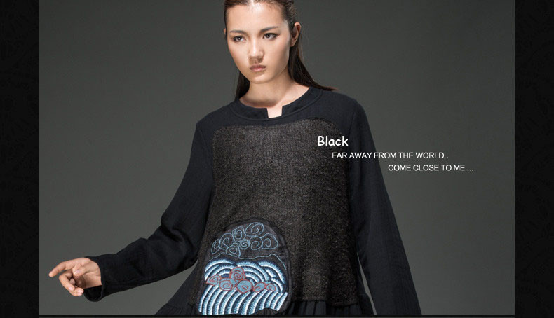 Outline-Brand-Womans-Spring-Autumn-Dresses-Loose-Waist-Long-sleeved-Cotton-Linen-Dress-Black-Embroid-32352585156