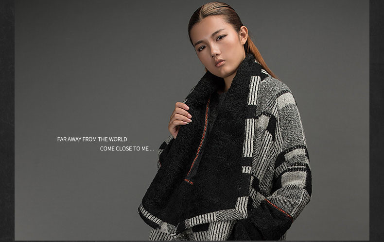 Outline-Original-Brand-Black-Plaid-Coat-Raglan-Long-Sleeve-Wool-Jacket-Loose-Elegant-Trench-Women-Wo-32523314293