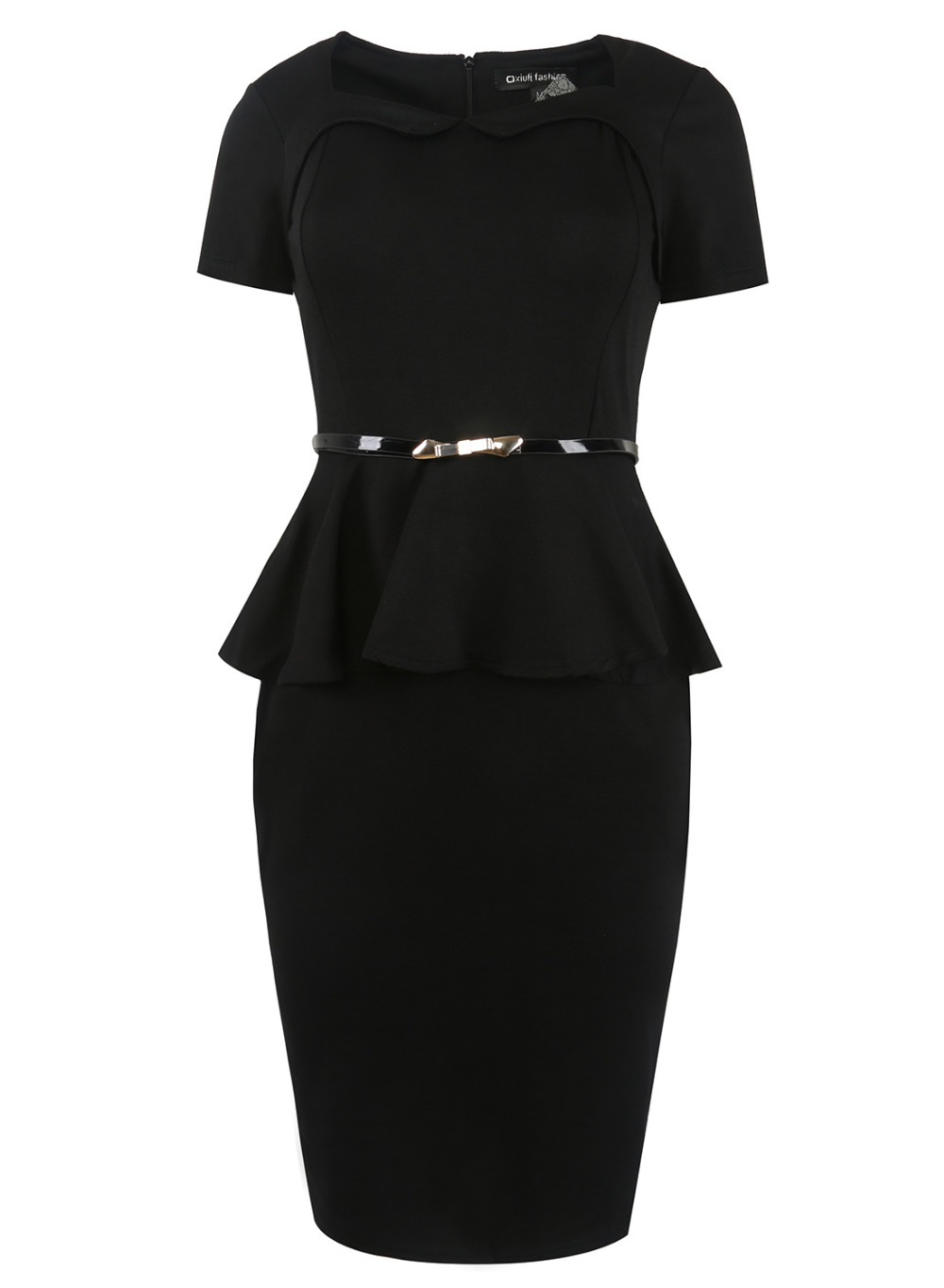 Oxiuly-2017-Summer-Womens-Elegant-Vintage-Peplum-Dot-Print-Contrast-Tunic-Slim-Casual-Work-Office-Pa-32656212758