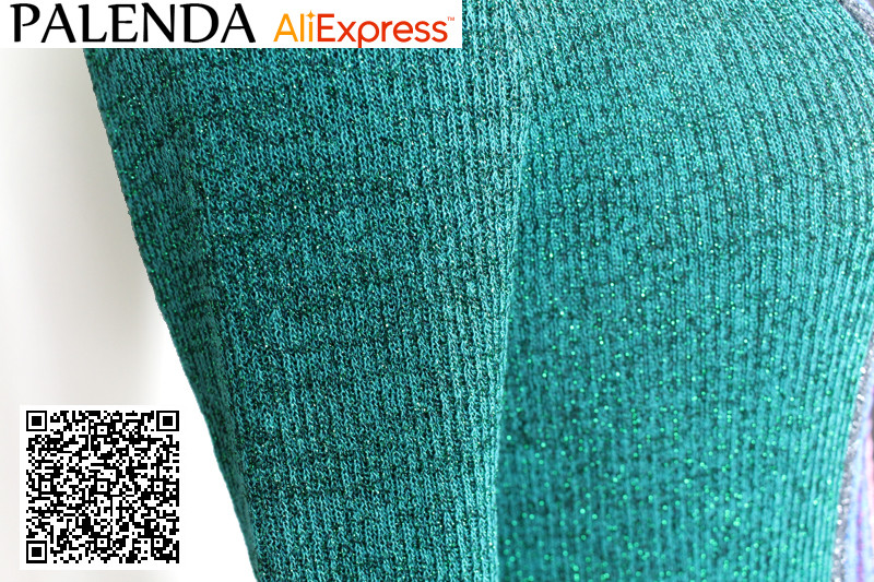 Palenda-2016-autumn-sweater-knit-dress-striped-green-wide-fit-v-neck-fashion-women-female-thick-32728583765