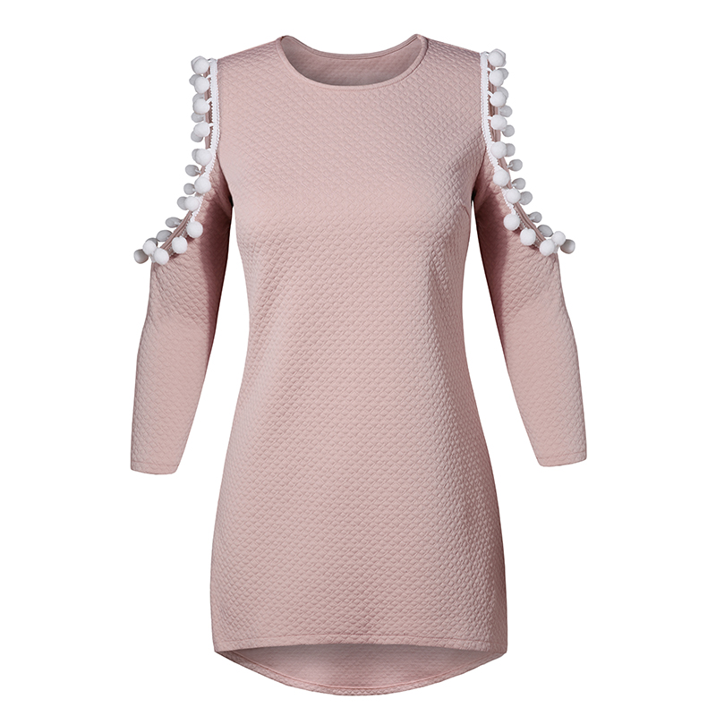 Pink-Off-Shoulder-Mini-Dresses-Full-Sleeve-O-Neck-Loose-Cute-Above-Knee-2017-Women-summer-Dress-32794074130