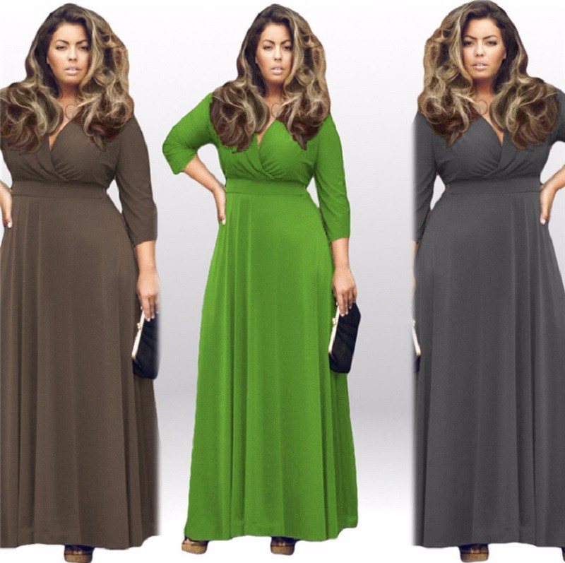 Plus-Size-Women-Autumn-Winter-Dress-Big-Size-Casual-Sexy-Party-Dress-Vestidos-V-Neck-Loose-Long-Dres-32725957125