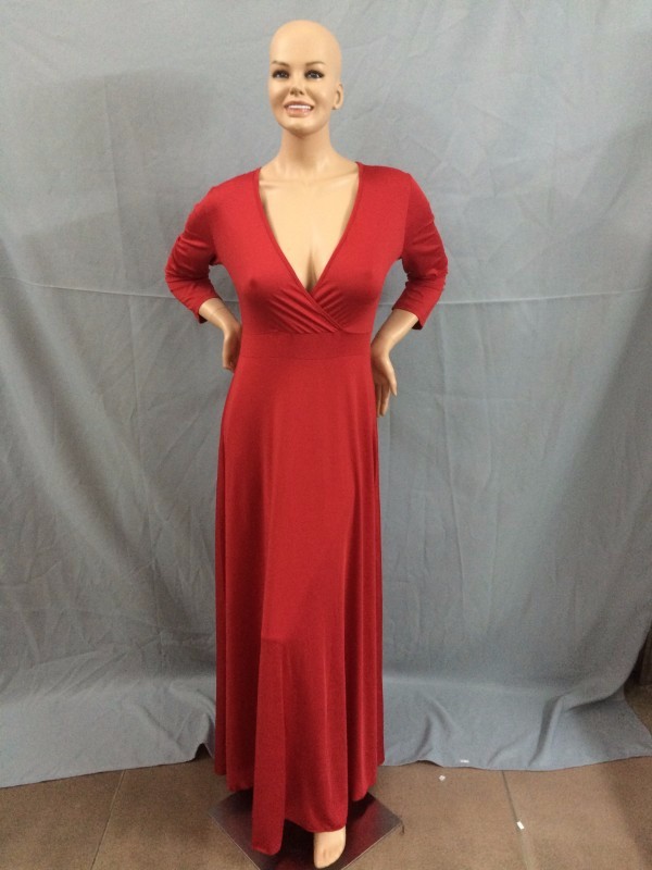 Plus-Size-Women-Autumn-Winter-Dress-Big-Size-Casual-Sexy-Party-Dress-Vestidos-V-Neck-Loose-Long-Dres-32725957125