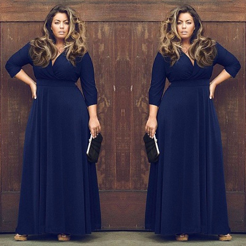 Plus-Size-Women-Autumn-Winter-Dress-Big-Size-Casual-Sexy-Party-Dress-Vestidos-V-Neck-Loose-Long-Dres-32725957125
