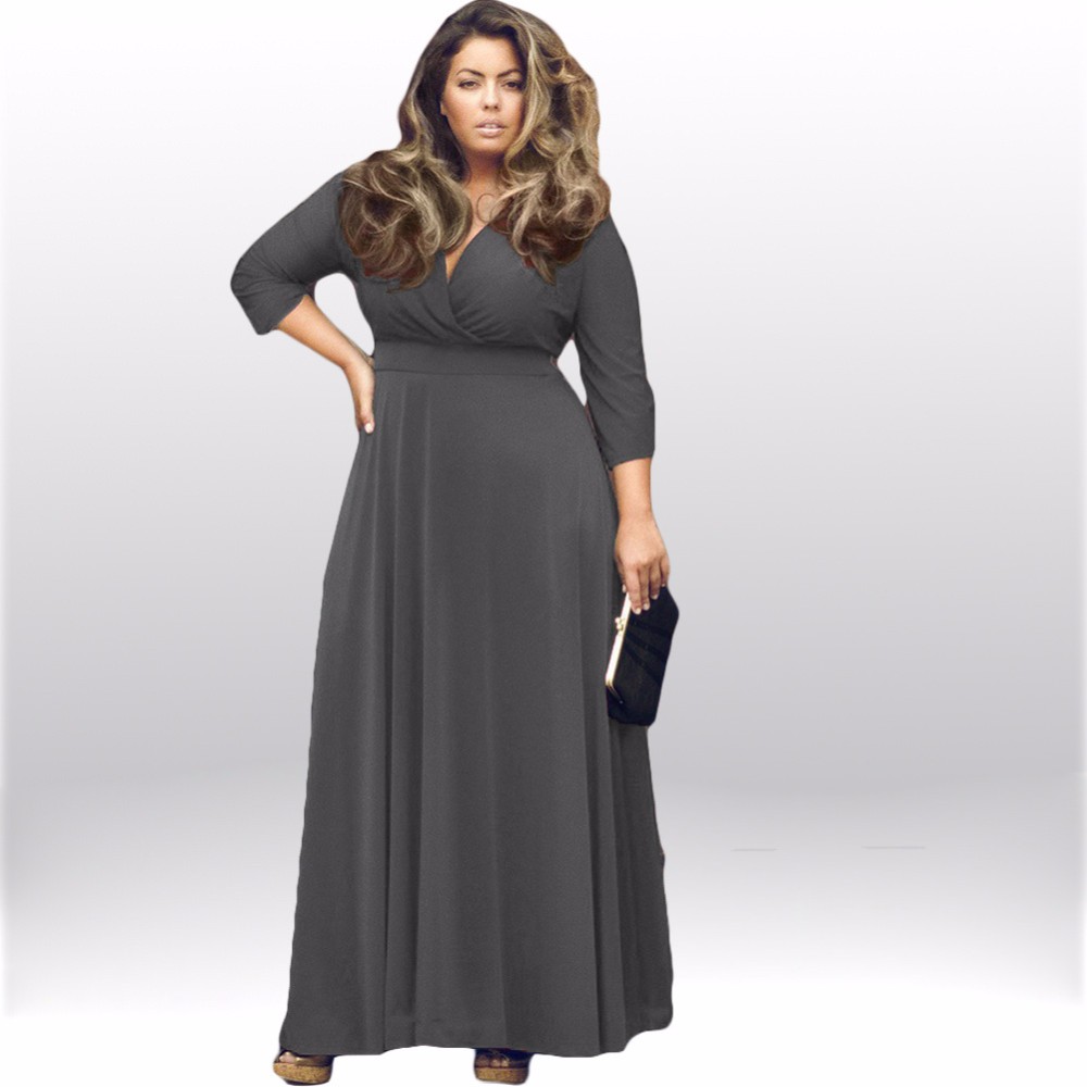 Plus-Size-Women-Autumn-Winter-Dress-Big-Size-Casual-Sexy-Party-Dress-Vestidos-V-Neck-Loose-Long-Dres-32725957125