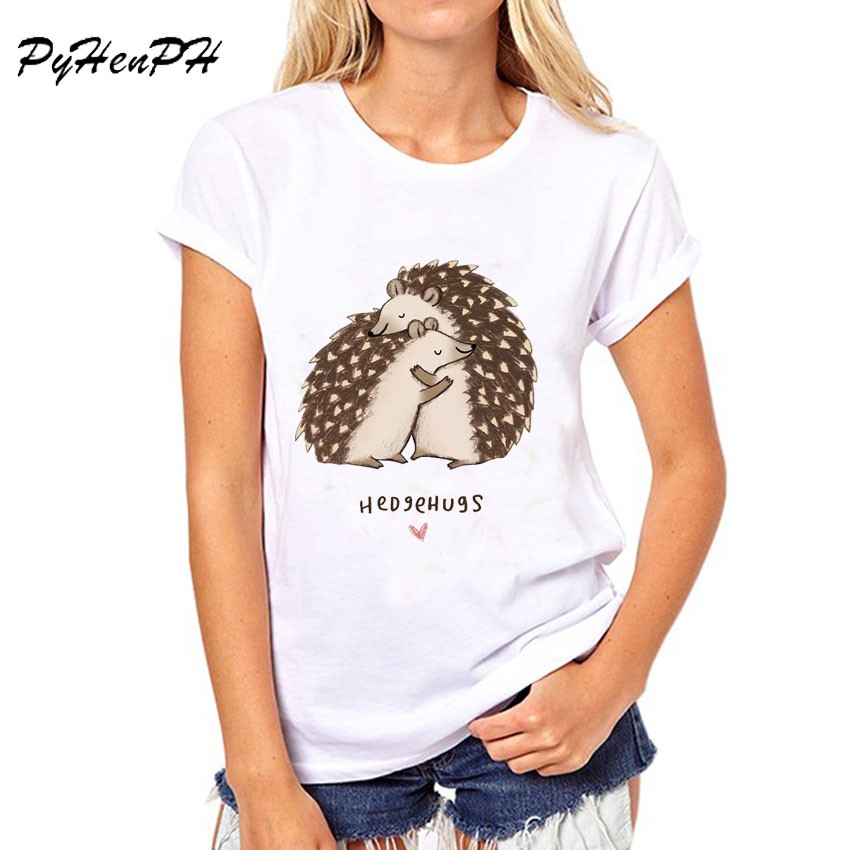 PyHen--Animal-Puns-Design-t-shirt-women-animal--Hedgehog--mouse--Lover-Short-Sleeve-top-slim-tee-shi-32735944428