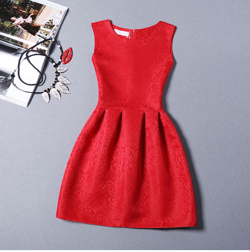 S-2XL-2018-New-Spring-Summer-Dress-O-neck-Sleeveless-Solid-Color-Party-Women-Dresses-Ball-Gown-Base--32640276157