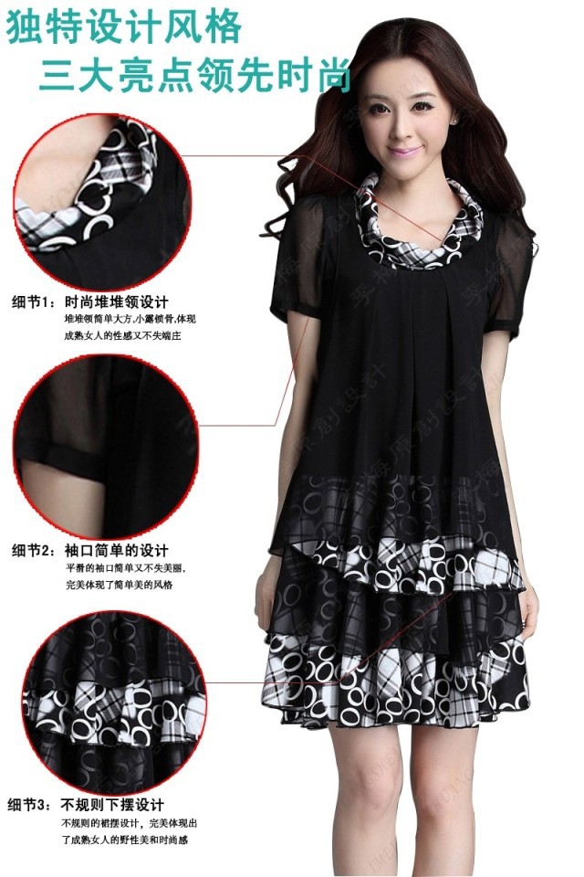 S-4XL-free-shipping-6colors-plus-size-women-clothing-2015Summer-dress-new-Korean-womens-slim-fit-lac-32391911967