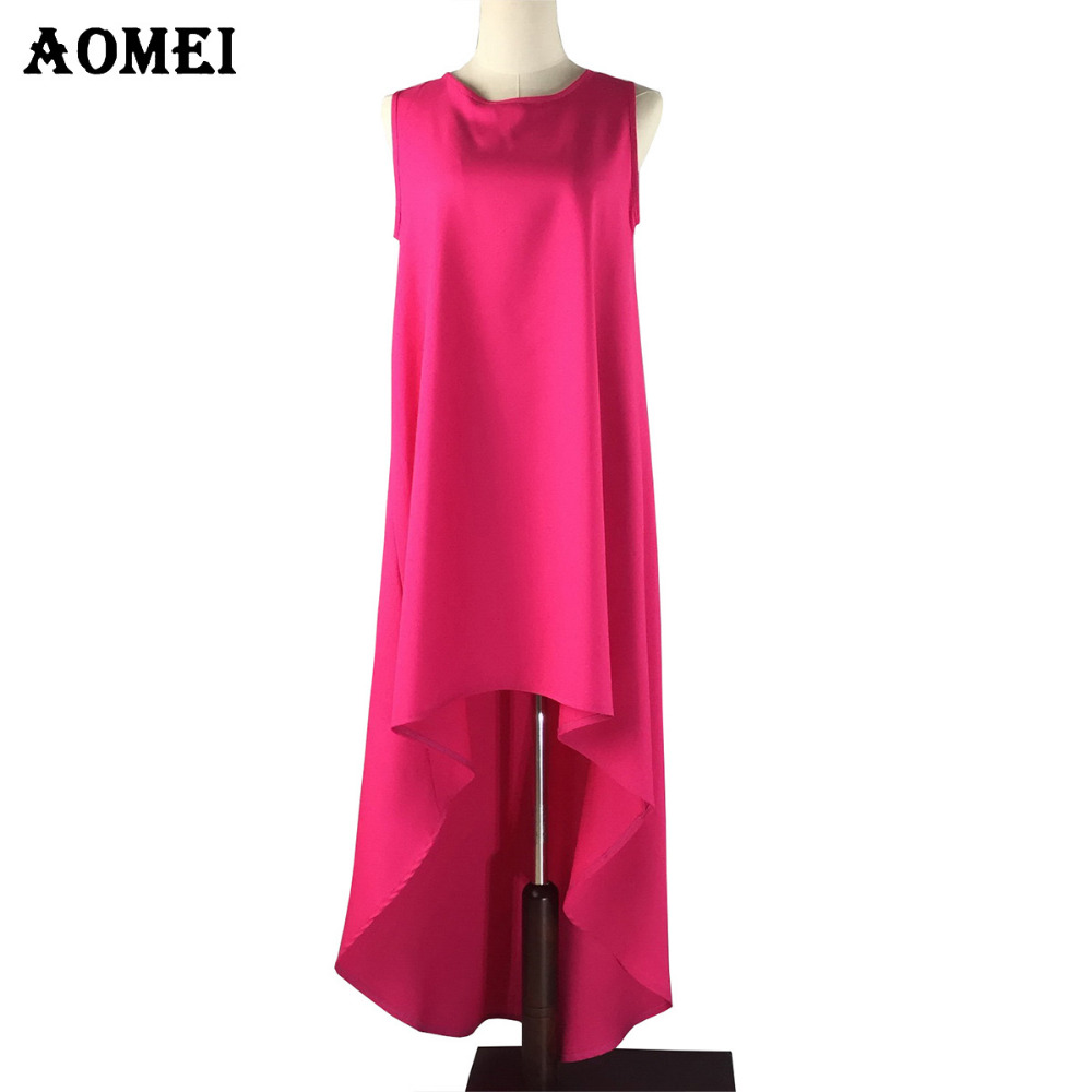 S-M-3XL-5XL-Women-Summer-Bohemian-White-Irregular-Beach-Dress-Loose-Flare-Tunic-Female-Sleeveless-Be-32364046088