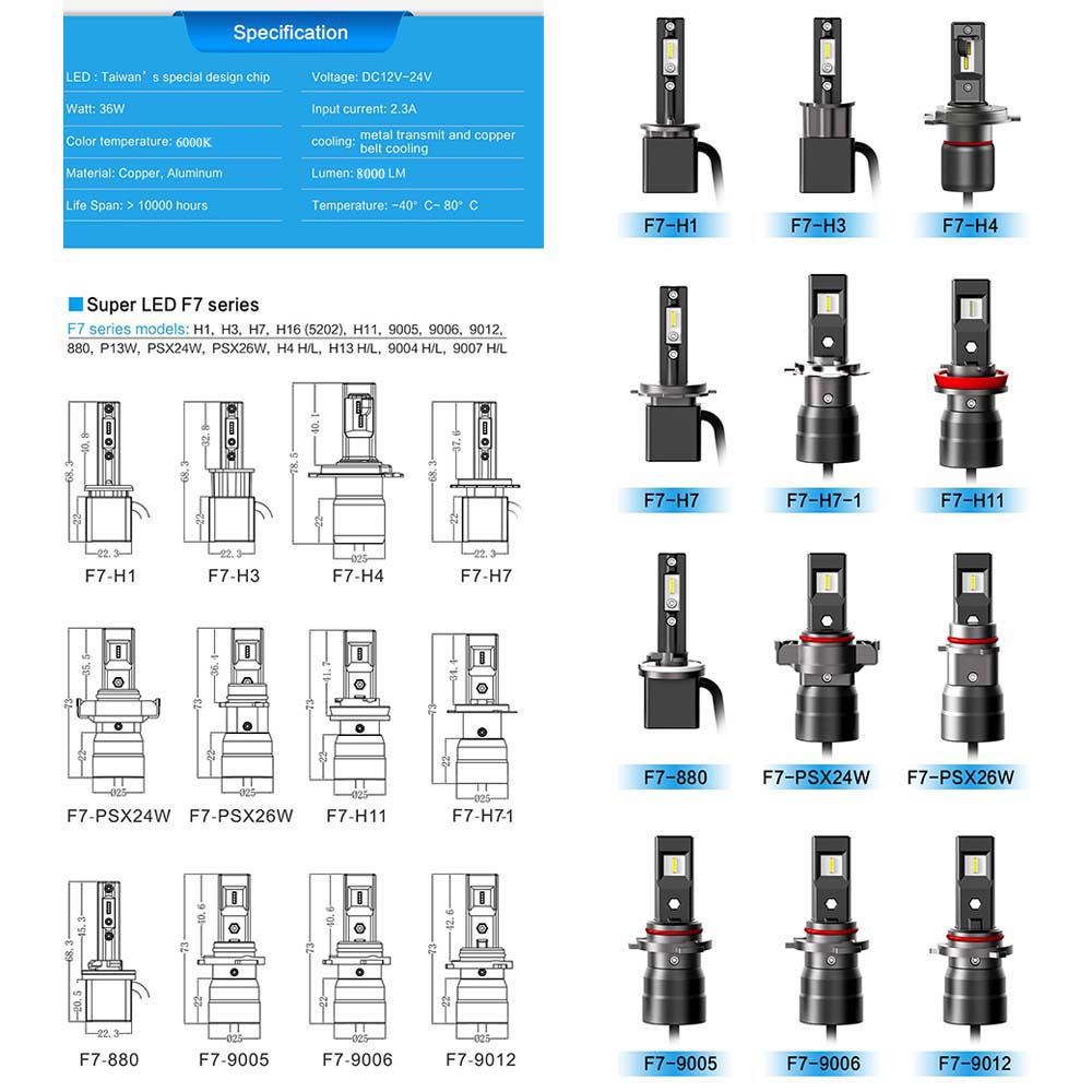 SEALIGHT-70W-8000LM-6000K-12V-Auto-Car-LED-Headlight-H4-H1-H7-H8-H11-9005-HB2-HB3-9003-Hi-Lo-Beam-H4-32715687970