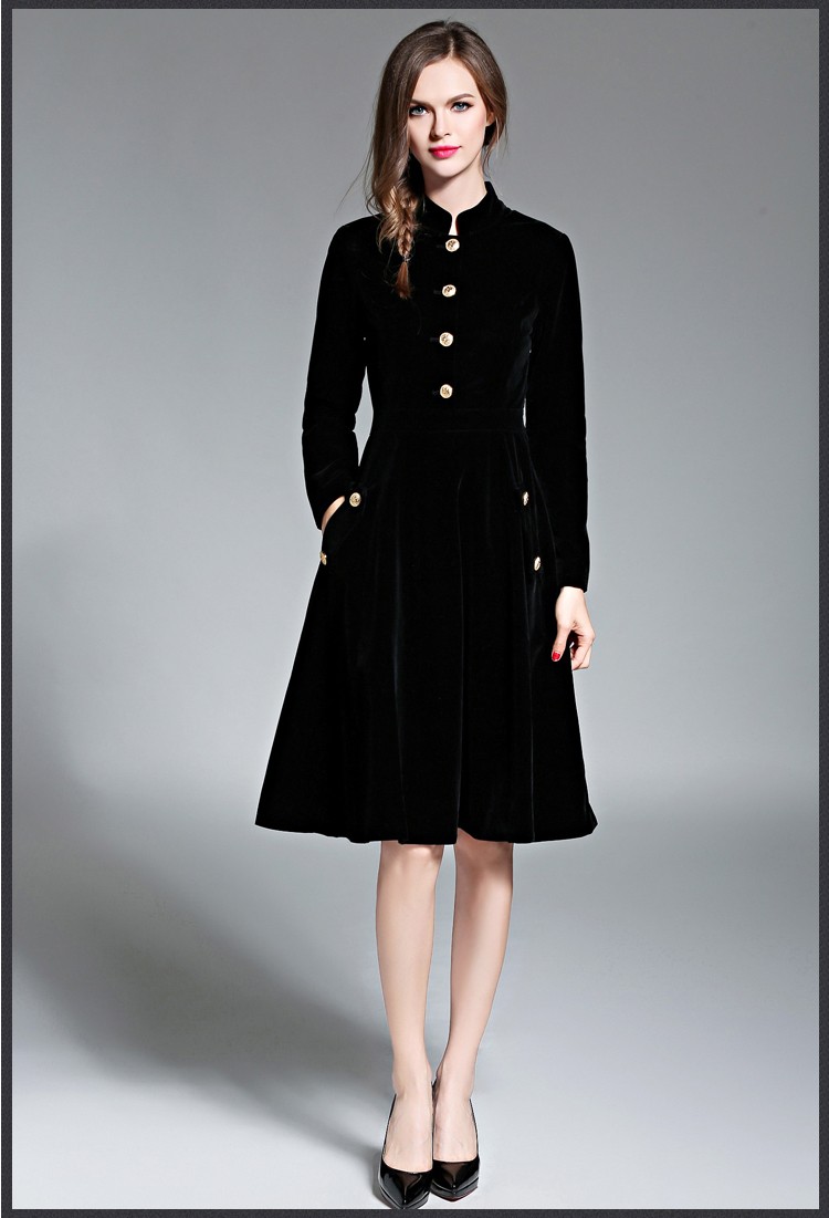 SMTHMA-2017--Autumn-and-winter-Runway-Velvet-Retro--fashion-elegant-self-cultivation-dress-32759655403