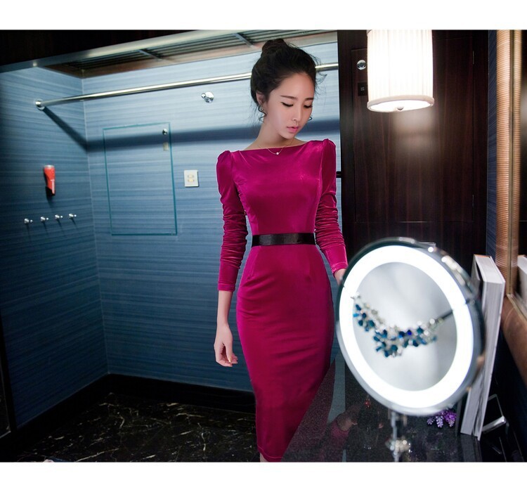 SMTHMA-2017--Women-vestidos--Belted-Elegant-Pinup-Celebrity--bowknot-Colorblock-Bodycon-Pleuche--Eve-32251516904