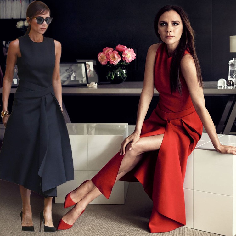 SMTHMA-2018-Spring-Runway-Designer-Dress-Women39s-High-Quality-Elegant-sleeveless--Black-Red--Irregu-32674029284