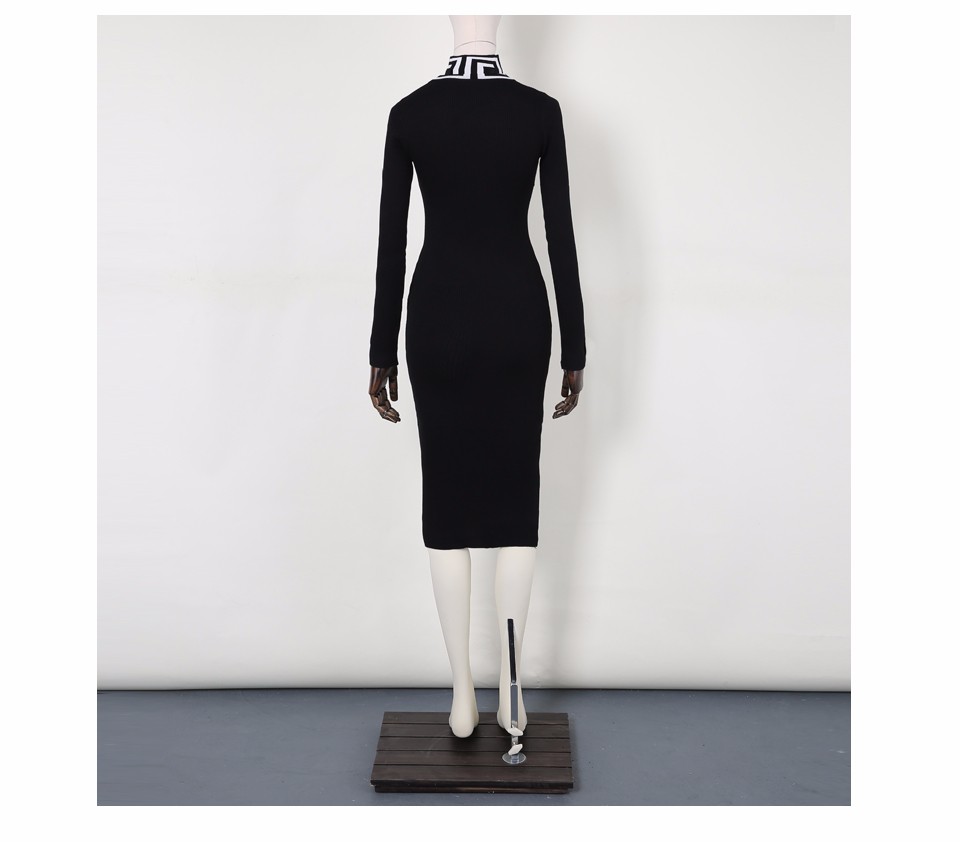Samuume-Geometric-Turtleneck-Long-Sleeve-Knit-Bandage-Sweater-Dress-Women-2017-Pencil-Bodycon-Pullov-32737051703