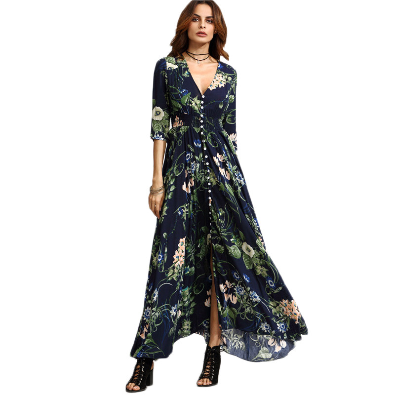 SheIn-Long-Floral-Maxi-Dress-Boho-Long-Dress-Elegant-Beach-Navy-Floral-Print-Half-Sleeve-Button-Fron-32757200249
