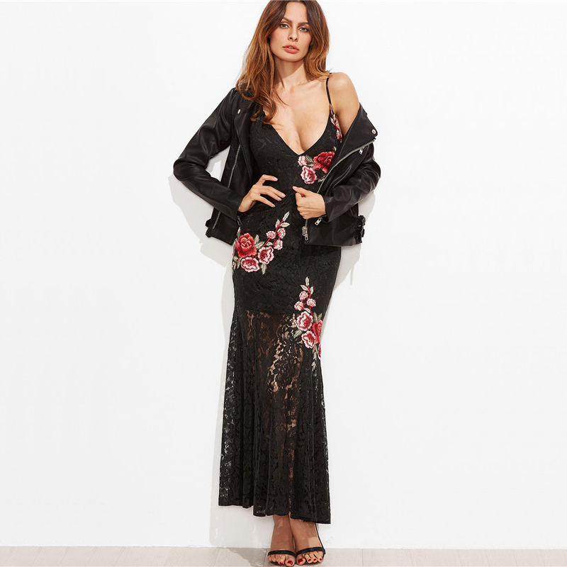SheIn-Maxi-Dresses-Long-Summer-Women-Party-Dress-Black-Embroidered-Rose-Applique-Lace-Overlay-Fishta-32793055714