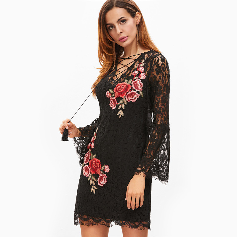 SheIn-New-Arrival-Dress-2017-Vintage-Dresses-Deep-V-Neck-Sexy-Dress-Black-Lace-Up-Embroidered-Rose-A-32791666334