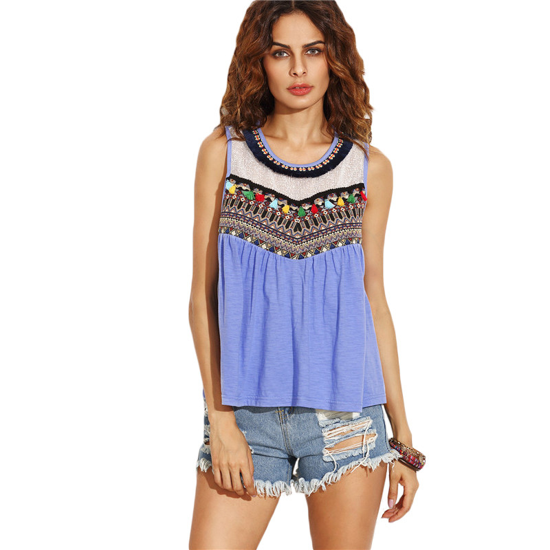 SheIn-Summer-Casual-Tops-For-Woman-2016-Ladies-Blue-Round-Neck-Sleeveless-Embroidered-Tape-Detail-Ta-32715978696