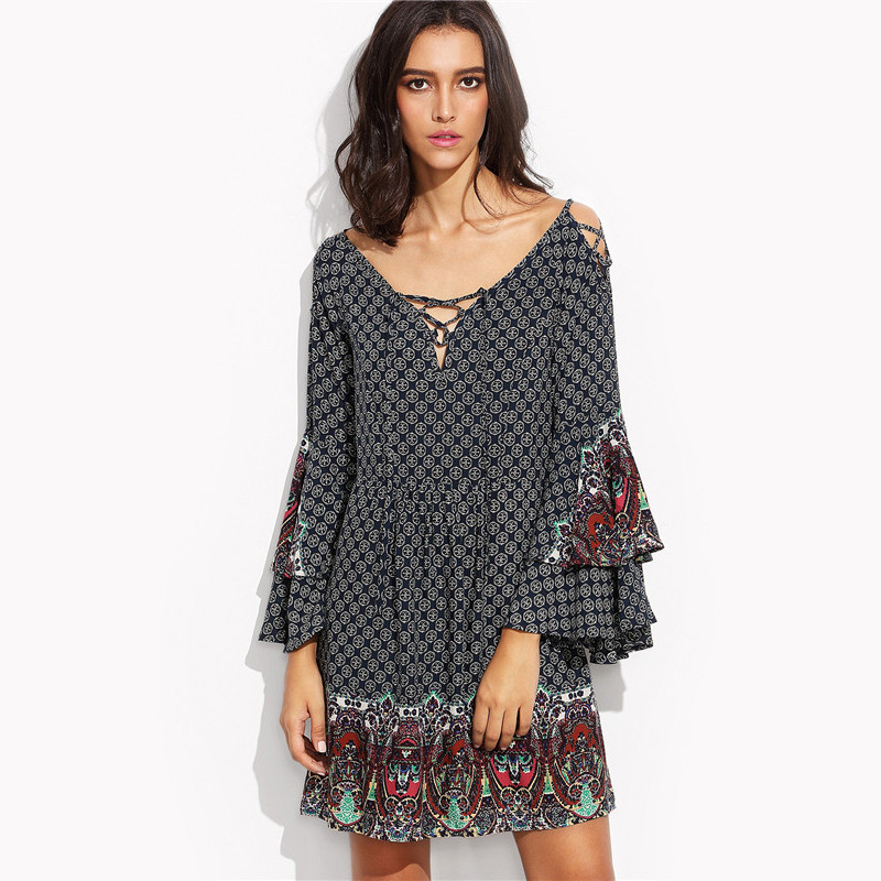 SheIn-Vintage-Dresses-For-Women-Boho-Dress-Multicolor-Tribal-Print-Crisscross-V-Neck-Long-Flare-Slee-32715249165