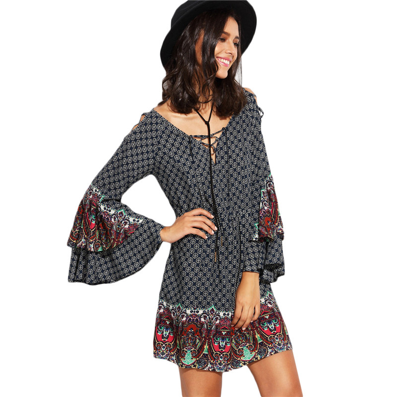 SheIn-Vintage-Dresses-For-Women-Boho-Dress-Multicolor-Tribal-Print-Crisscross-V-Neck-Long-Flare-Slee-32715249165