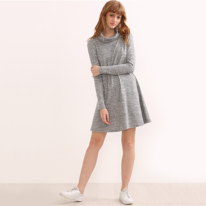 SheIn-Women-Autumn-Dress-Long-Sleeve-Womens-Clothing-Fall-2016-T-shirt-Dress-Grey-Marled-Knit-Cowl-N-32755407196