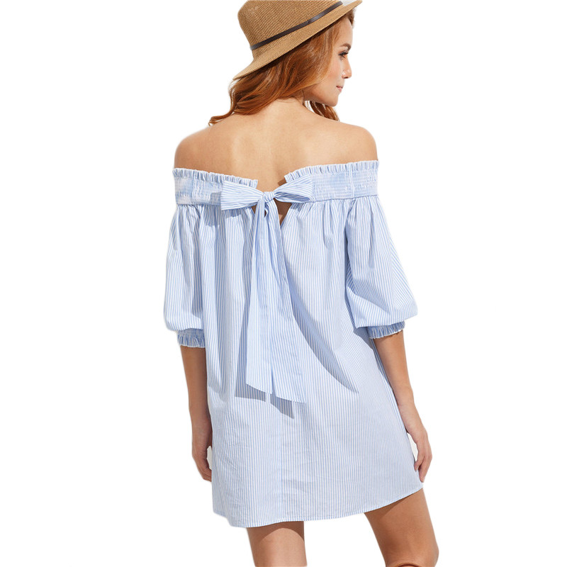 Sheinside-Blue-Striped-Bow-Back-Off-The-Shoulder-Shift-Mini-Dress-Summer-Beach-Wear-Women-Half-Sleev-32714681461