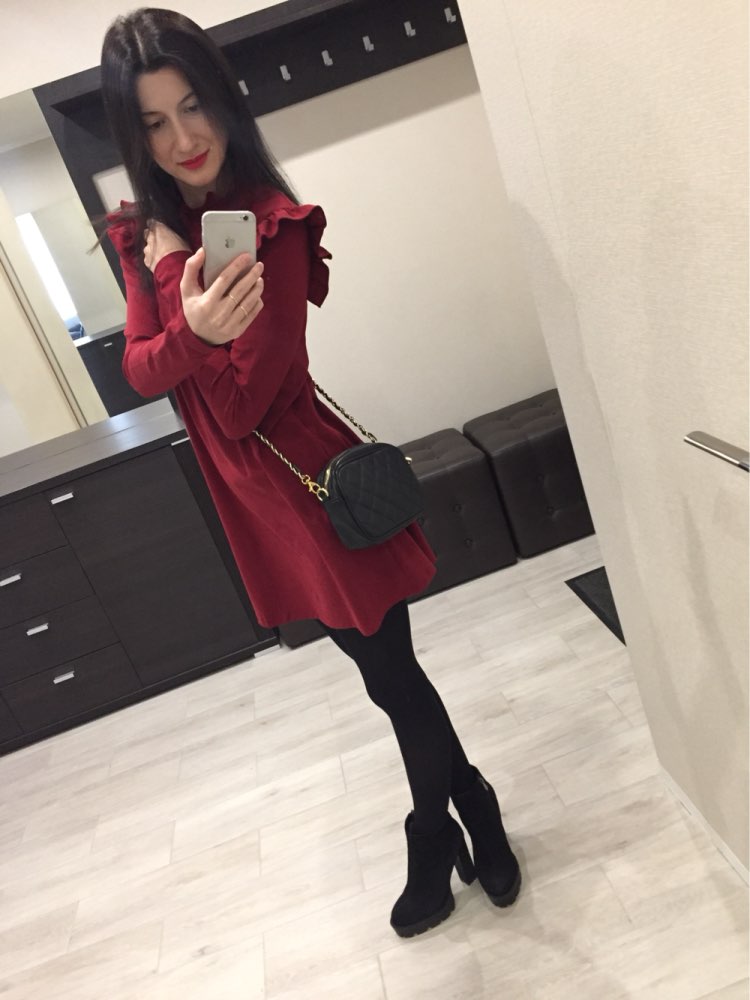 Sheinside-Ladies-Elegant-Designer-Korean-Dress-Mini-Dresses-Burgundy-Long-Sleeve--With-Frill-Detail--32773108003