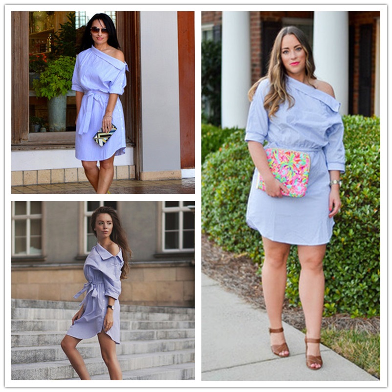 Sheinside-Spring-Cute-Brand-Korean-Designers-2016-Newest-Women39s-Blue-Half-Sleeve-Rayon-Off-The-Sho-32587026043