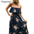 Singwing-Women-Slash-neck-Dresses--Sexy-Short--Puff-Sleeve-dress-Solid-Color-Summer-women-Casual-Dre-32758644850
