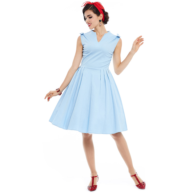 Sisjuly-women-vintage-dress-summer-elegant-1950s-retro-sleeveless-dresses-party-style-blue-A-Line-50-32796039345