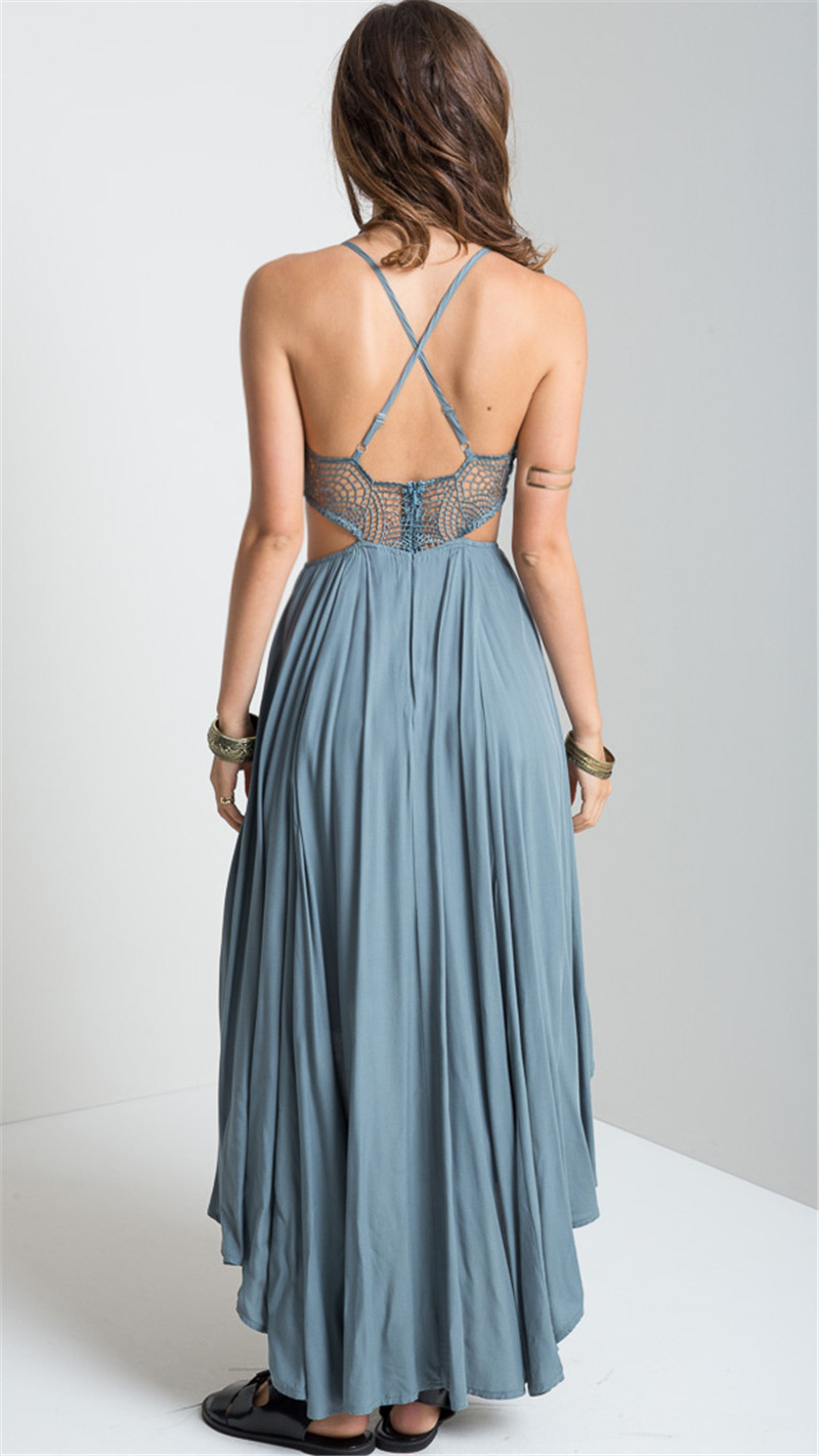 Smoves-Woman-Deep-V-Neck-Floral--Lace-Bodice-Cut-Out-High-Low-Maxi-Long-Dress-2017-New-Beach-Poplin--32653770058