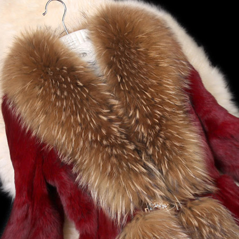 Spring-Autumn-winter-Women39s-Genuine-Natural-Real-Rabbit-Fur-Coats-Raccoon-Fur-Collar-Lady-Slim-Out-1658640669