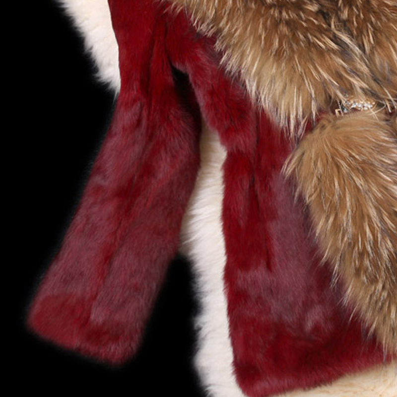 Spring-Autumn-winter-Women39s-Genuine-Natural-Real-Rabbit-Fur-Coats-Raccoon-Fur-Collar-Lady-Slim-Out-1658640669