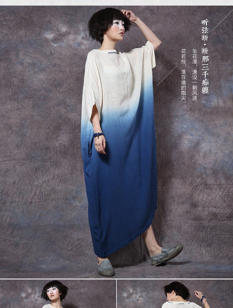 Summer-Dress-Patchwork-Solid-Color-Women-Dress-Casual-Loose-Vintage-Dress-Slash-Neck-Batwing-Sleeve--32628865060