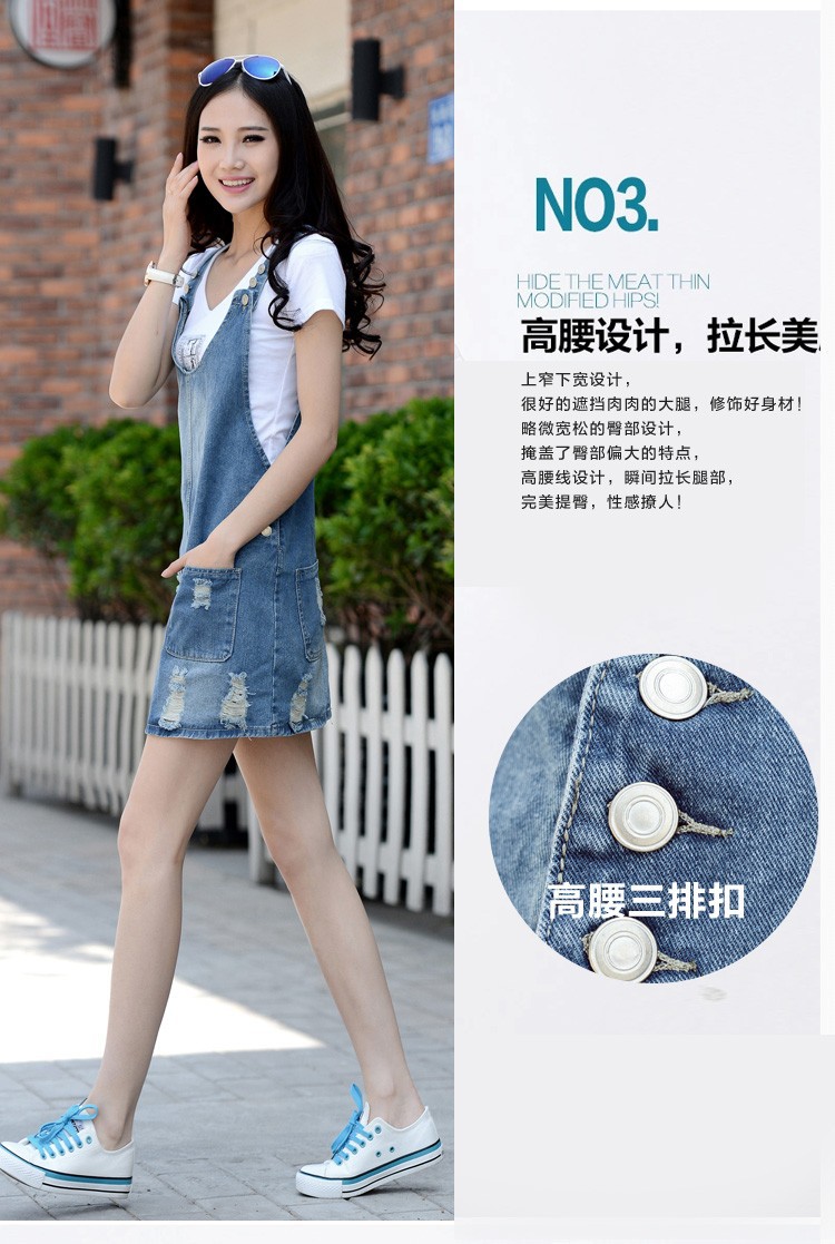 Summer-Dress-women-2016-denim-Dress-female-casual-fashion-cotton-multi-pocket-strap-Sundress-large-s-32389453096
