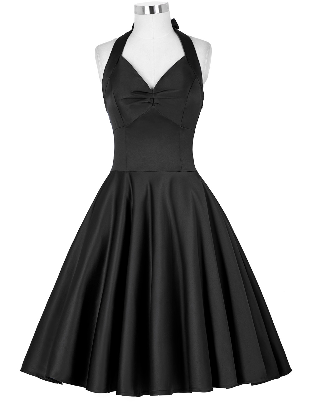 Summer-Women-Dress-Audrey-Hepburn-Style-Retro-Vintage-1950s-60s-Rockabilly-black-red-Swing-Summer-Tu-32641882905