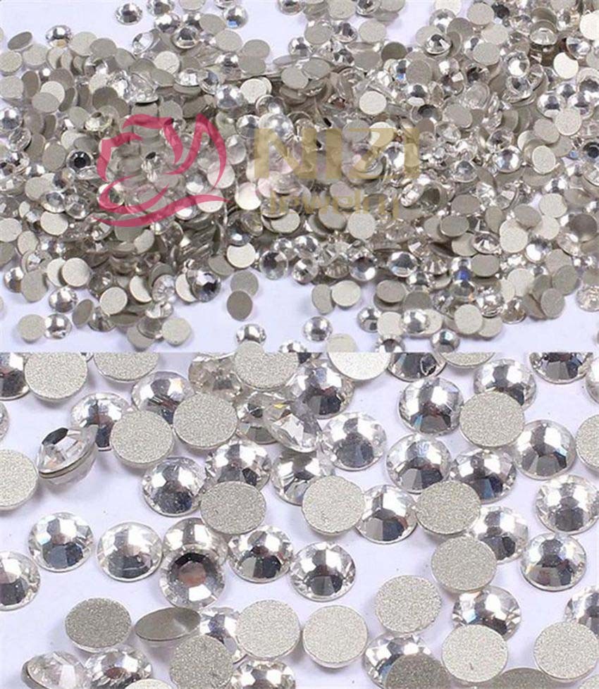 Super-Deal-Shiny-1440PCS-SS3-To-SS10-Non-Hotfix-Glass-Rhinestones-Clear-Crystal-For-3D-Nail-Art-Deco-32509120038