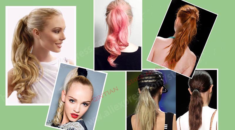 Synthetic-Wrap-Around-Ponytail-Clip-In-On-Hair-Extensions-Invisible-ribbon-HairPiece-Pop-Pony-Wavy-C-32255788611