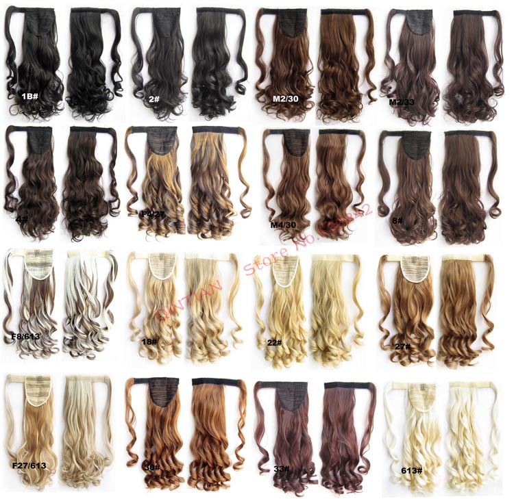 Synthetic-Wrap-Around-Ponytail-Clip-In-On-Hair-Extensions-Invisible-ribbon-HairPiece-Pop-Pony-Wavy-C-32255788611